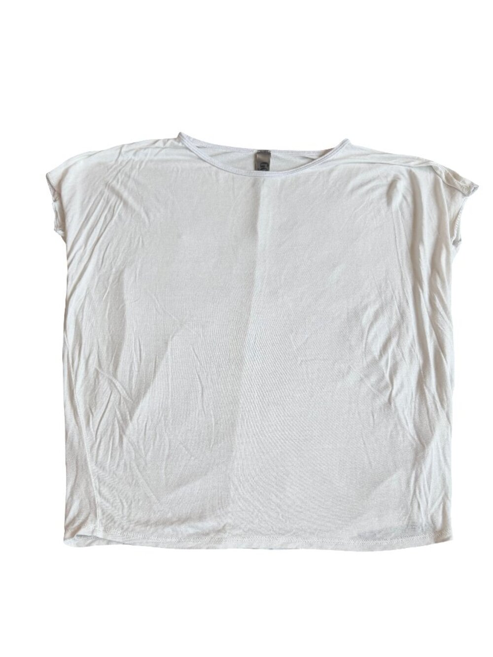 Go Couture White Boxy Batwing Dolman Sleeve Knit Top Shirt Relaxed Small Women's